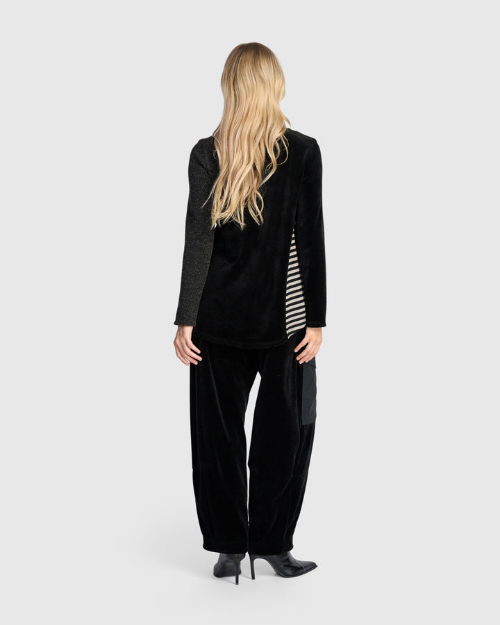 Urban Mixe Shaped Top, Black Mix