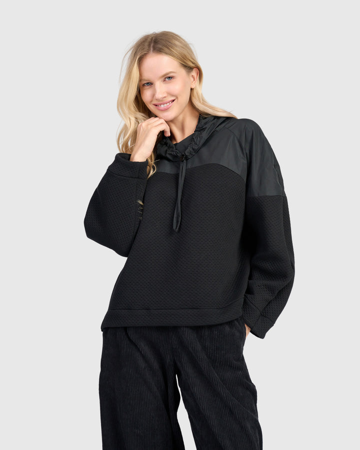 Urban Cody Drawstring Pullover, Black