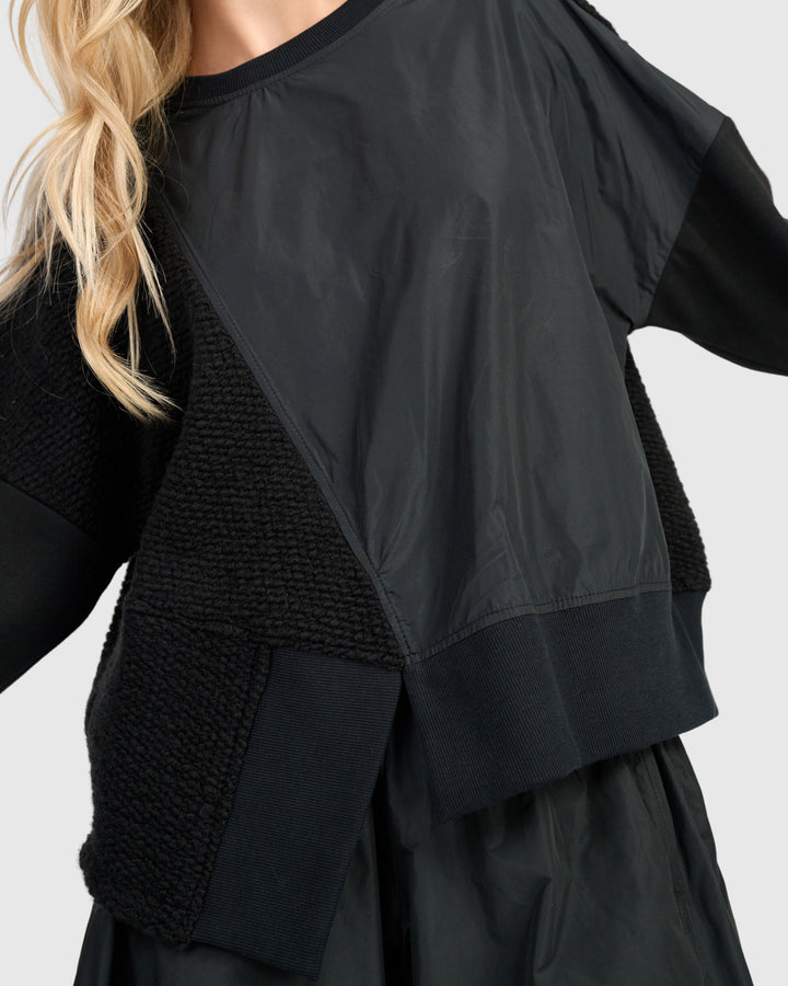 Urban Havn Crewneck Top, Black