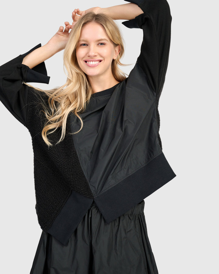 Urban Havn Crewneck Top, Black