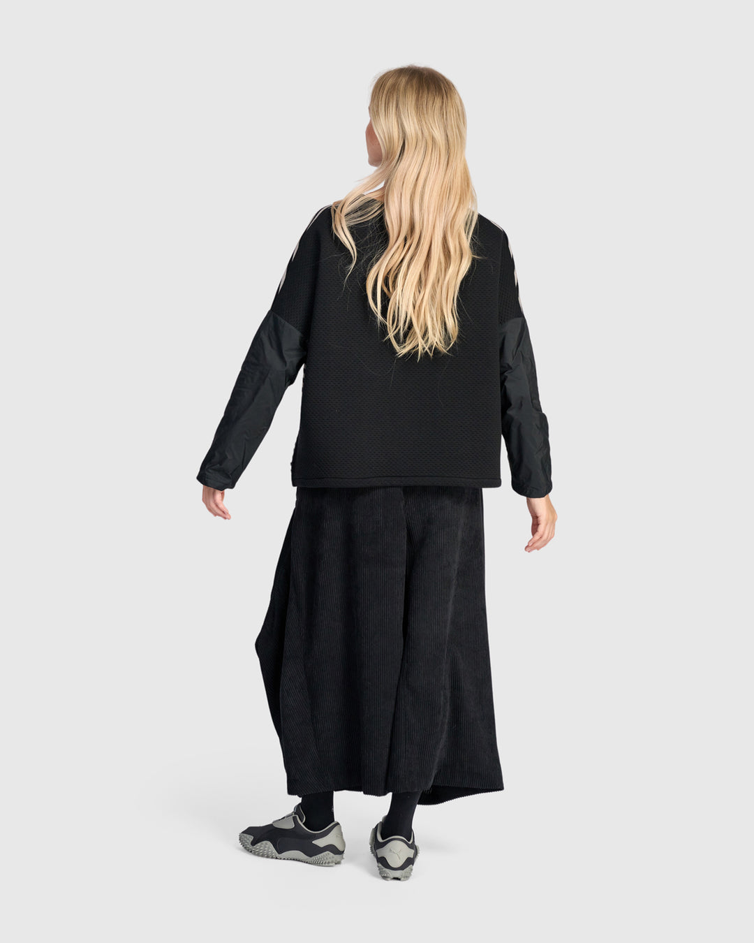 Urban Sund Boxy Top, Black/Cloud Stripe