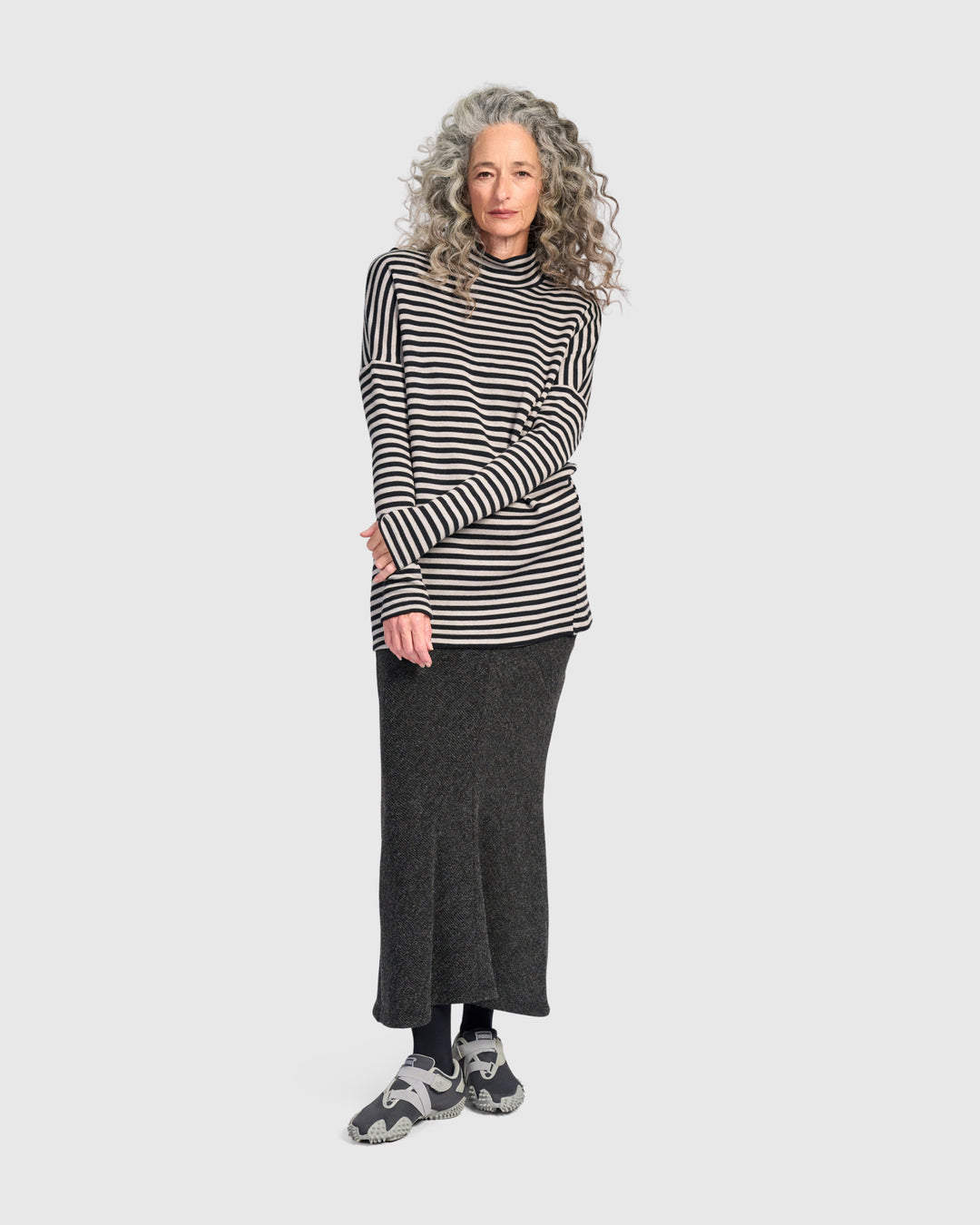 Urban Marl Knit Slim Skirt, Shadow