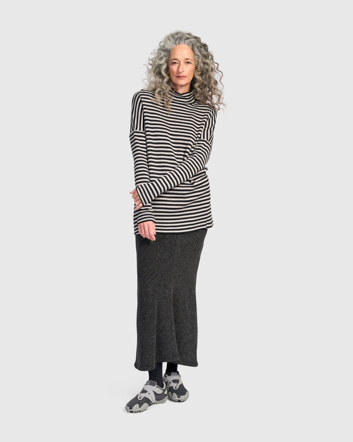 Urban Marl Knit Slim Skirt, Shadow