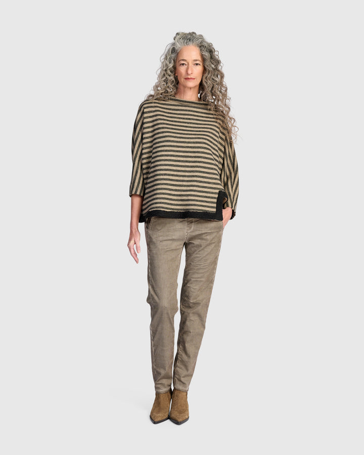 Pinstripe Iconic Stretch Jeans, Light Khaki
