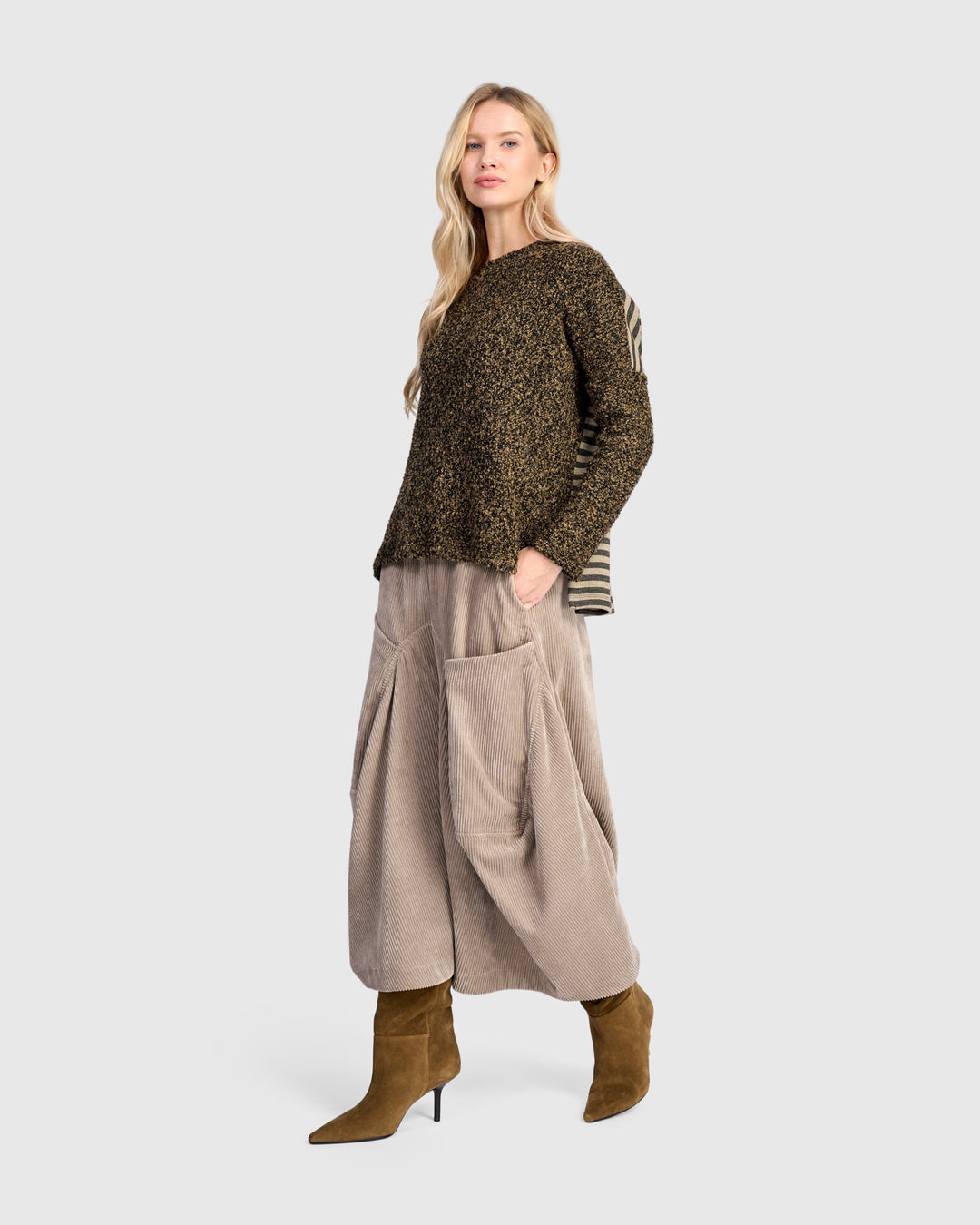 Urban Tima Boucle Top, Camel Melange