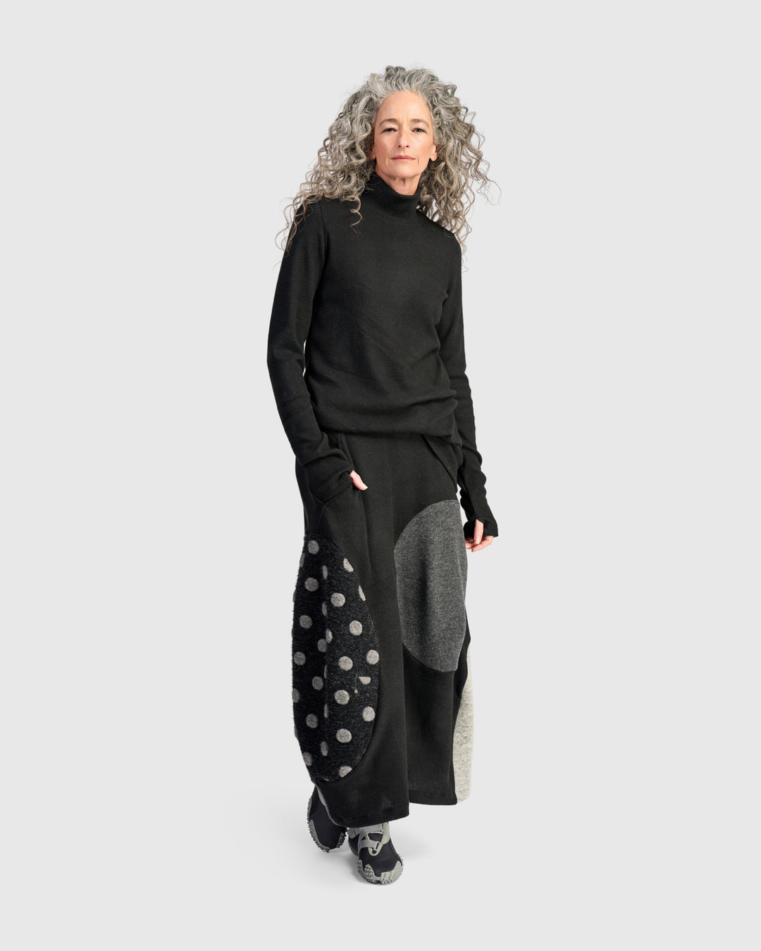 Urban Plush Turtleneck Tunic, Charcoal