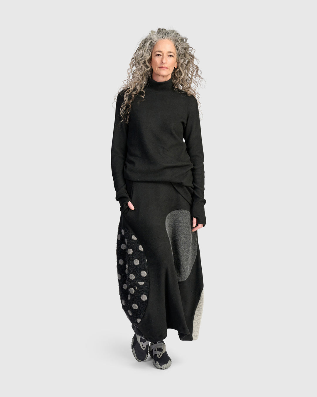 Urban Plush Turtleneck Tunic, Charcoal