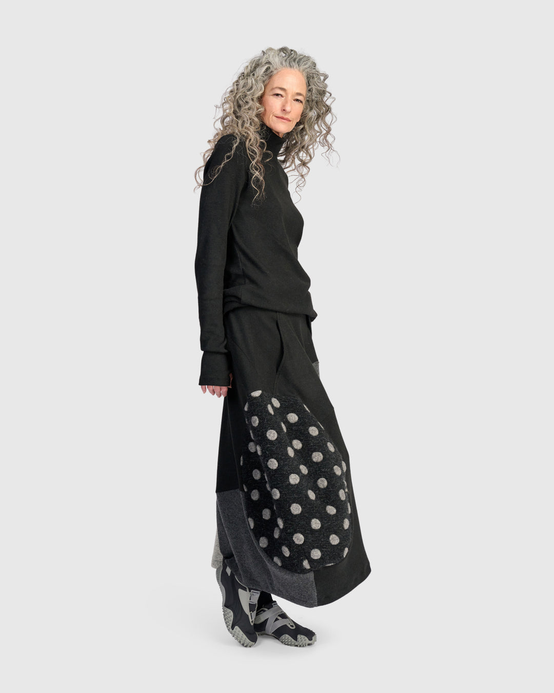 Urban Plush Turtleneck Tunic, Charcoal