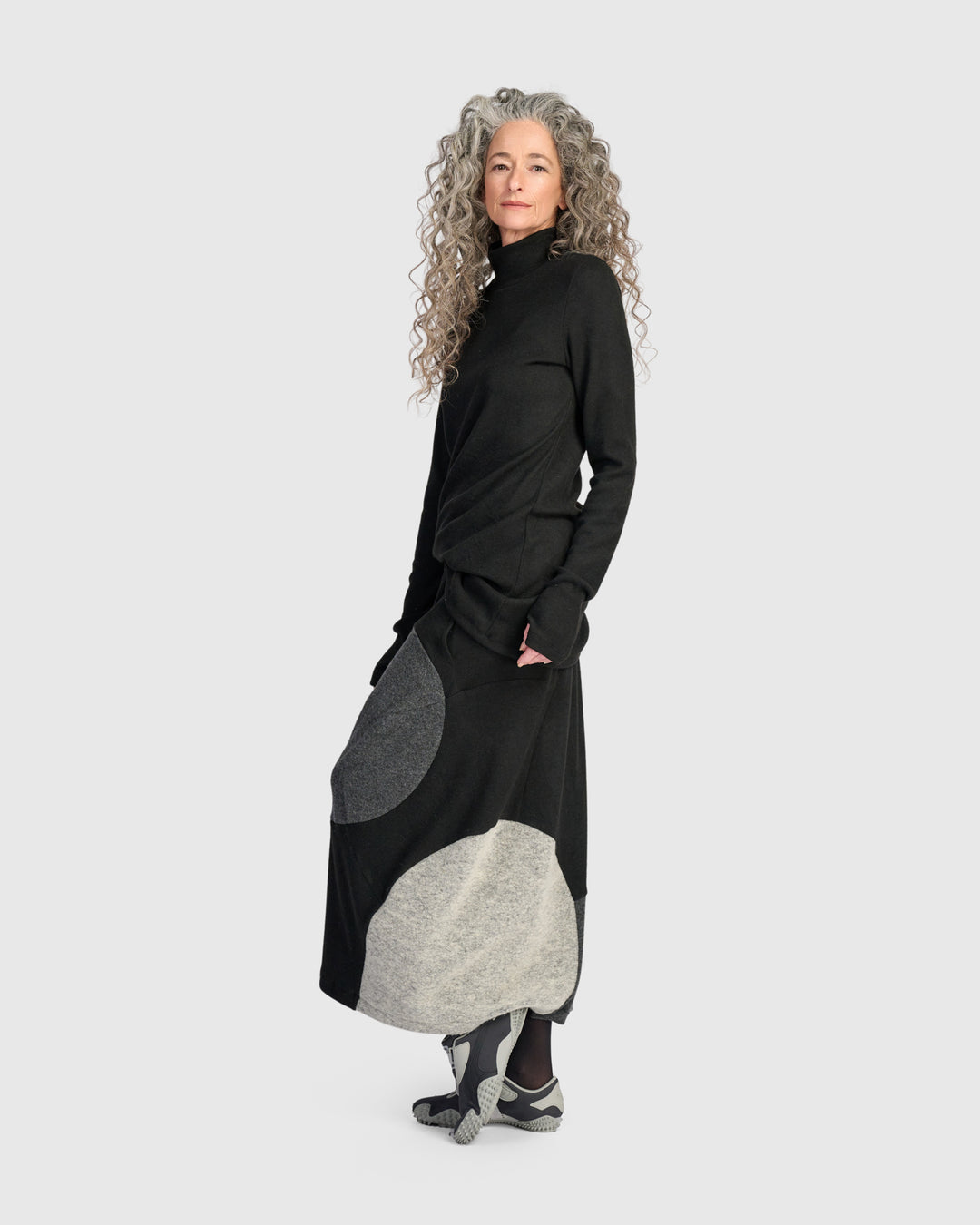 Urban Plush Turtleneck Tunic, Charcoal