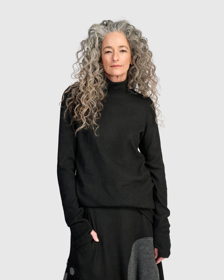 Urban Plush Turtleneck Tunic, Charcoal