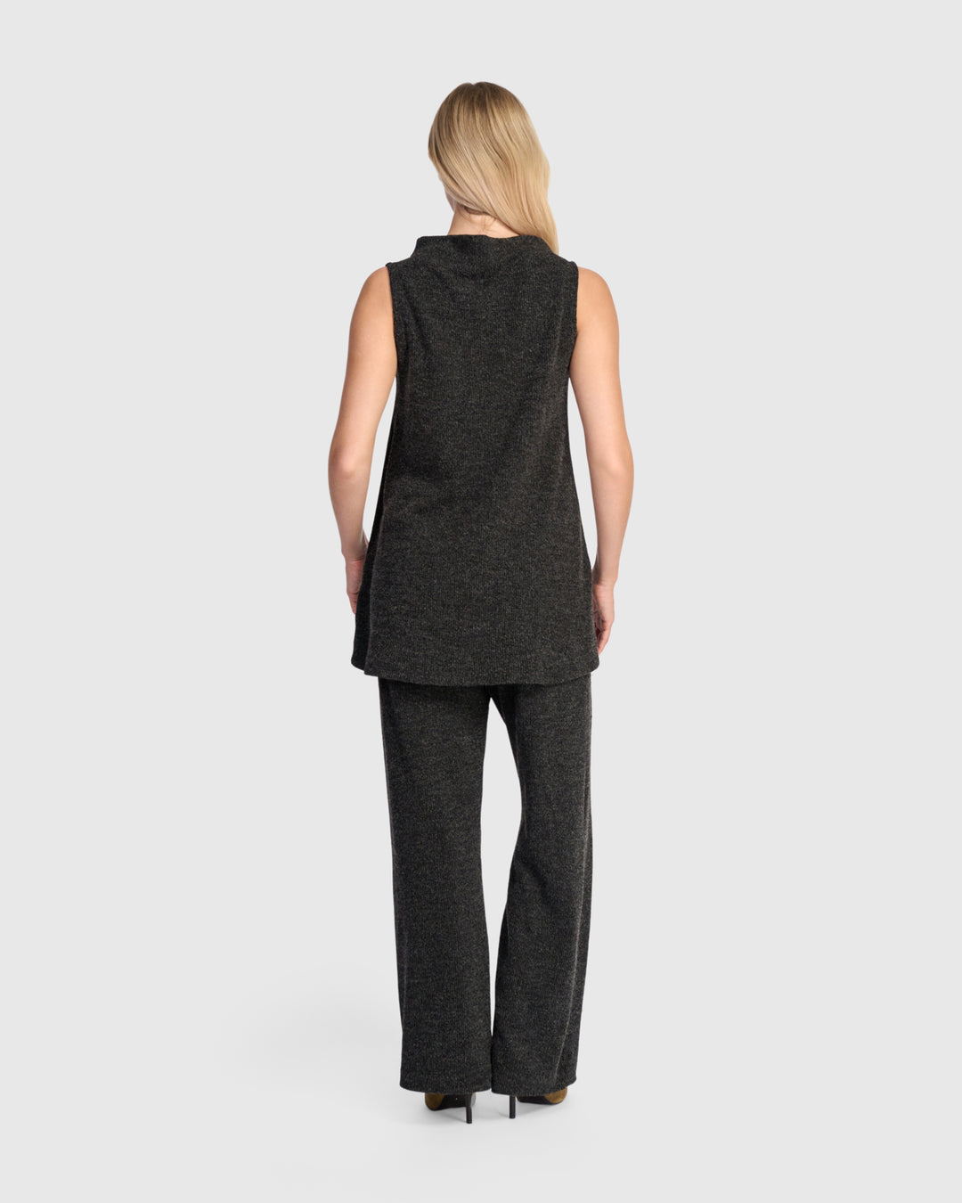 Urban Marl Knit Sleeveless Tunic, Shadow