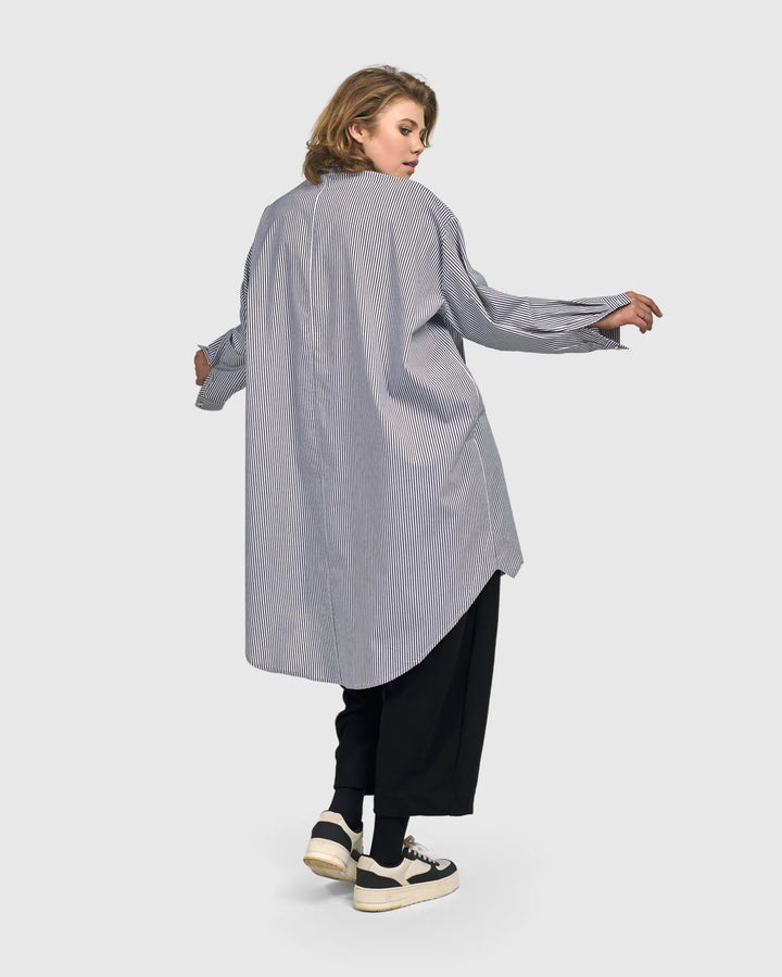 Urban Hanna Oversized Tunic Shirt, Lines