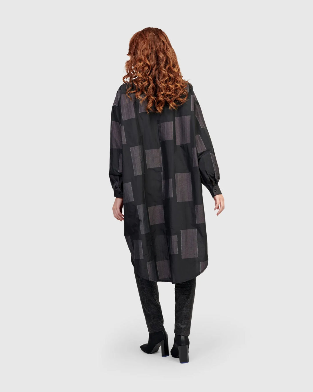 Urban Omni Oversized Tunic Shirt, Squares