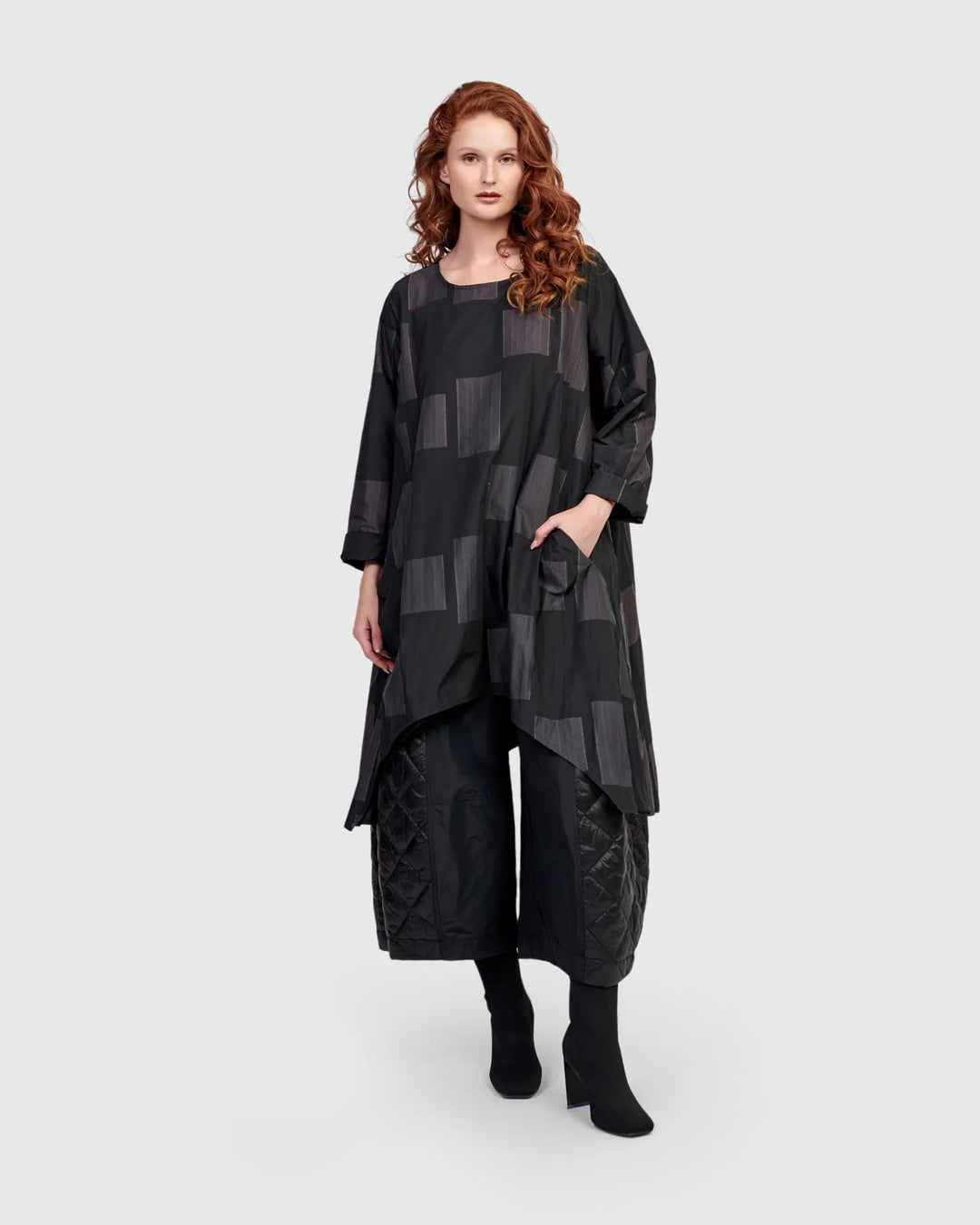 Urban Tekna Oversized Tunic Top, Squares