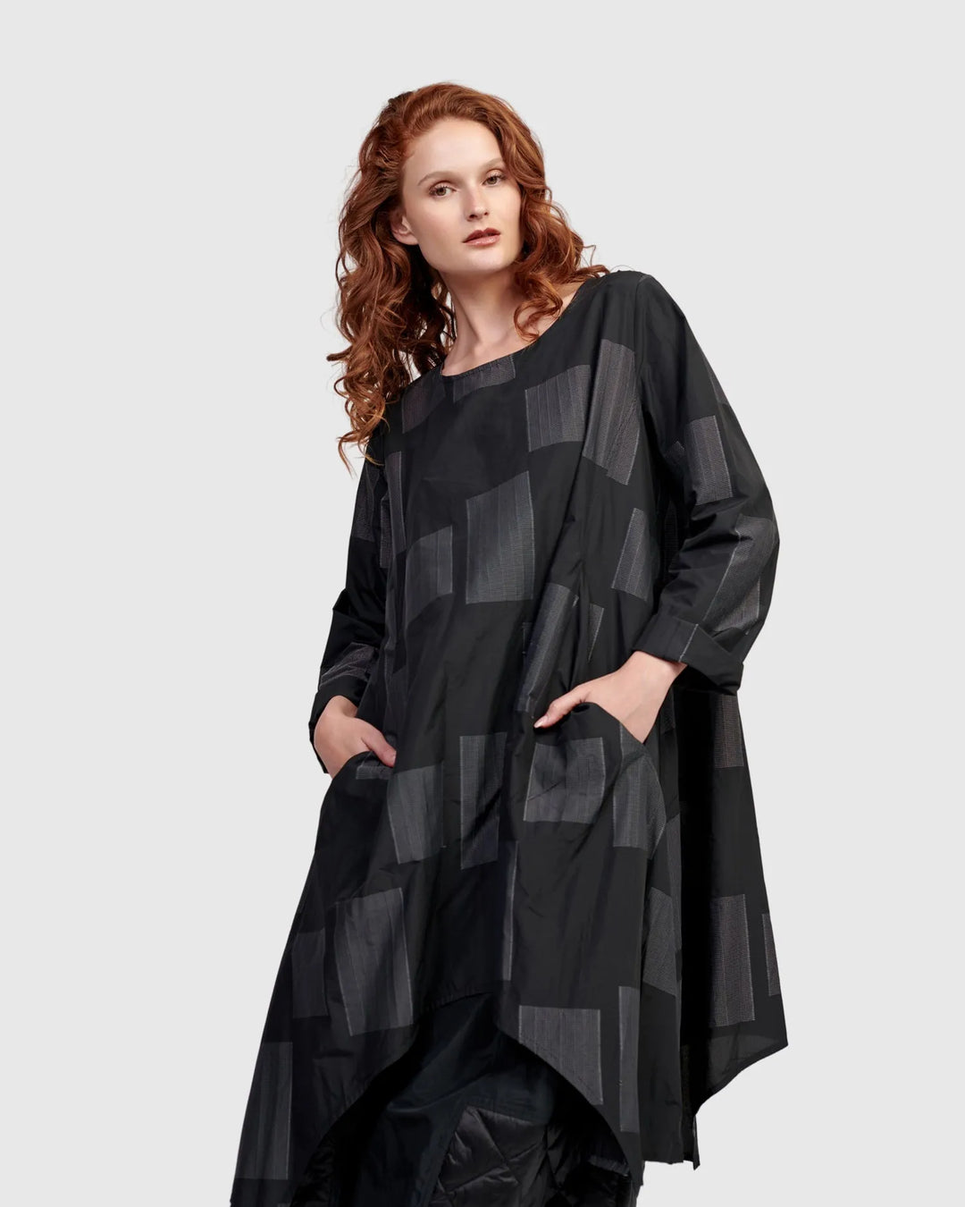 Urban Tekna Oversized Tunic Top, Squares