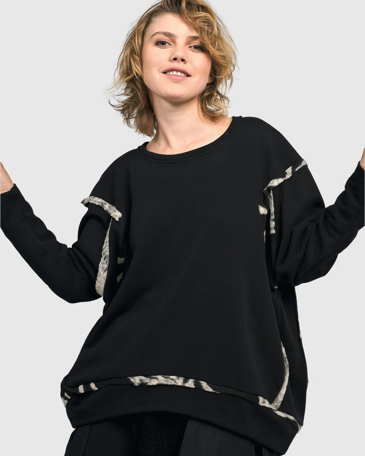 Urban Underground Circle Sweatshirt, Black