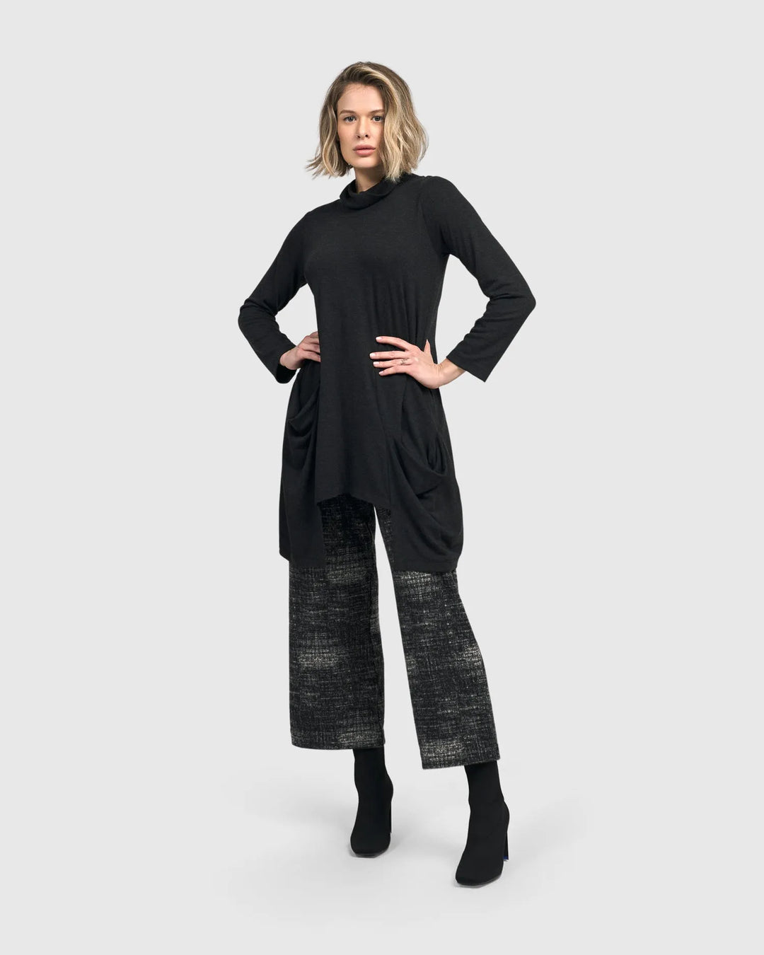 Urban Engines Turtleneck Top, Graphite