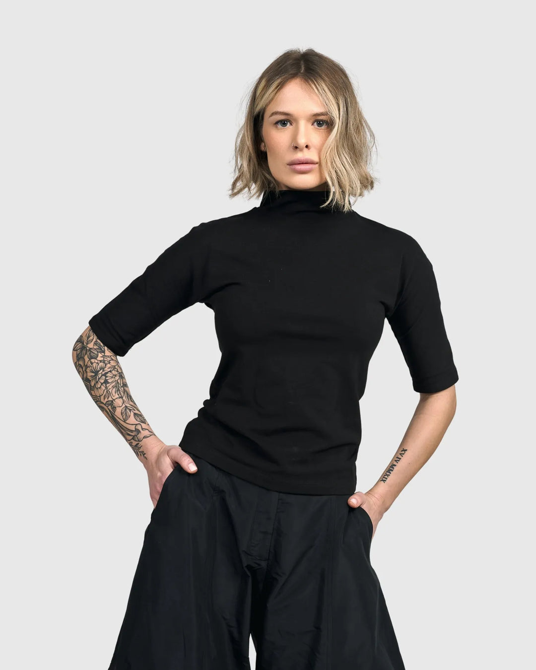 Urban Essential Turtleneck Tee, Black