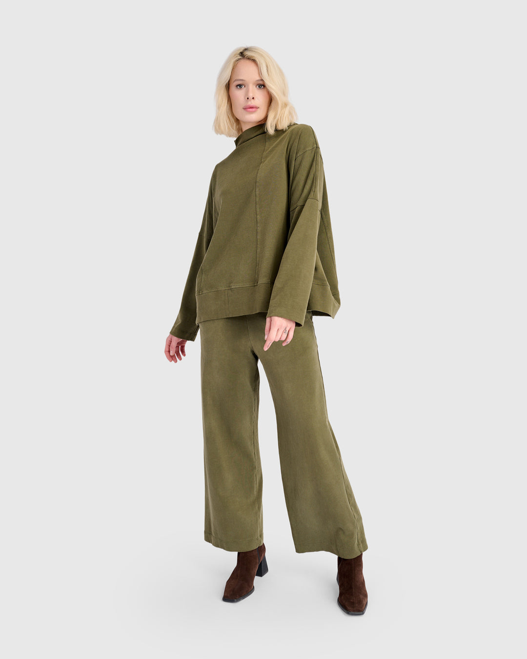 Fawn Straight Pants, Olive