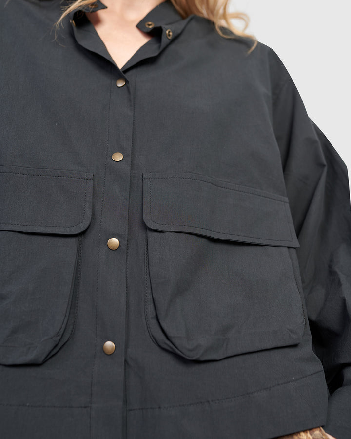 Urban Canteen Cotton Shirt, Black