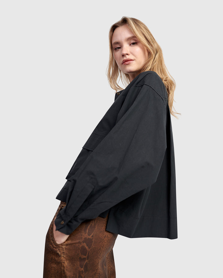 Urban Canteen Cotton Shirt, Black