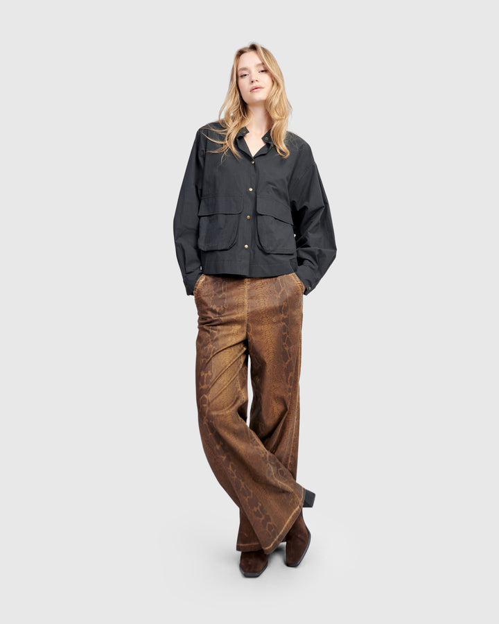 Python Wide Leg Stretch Jeans, Boa