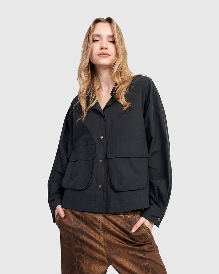 Urban Canteen Cotton Shirt, Black
