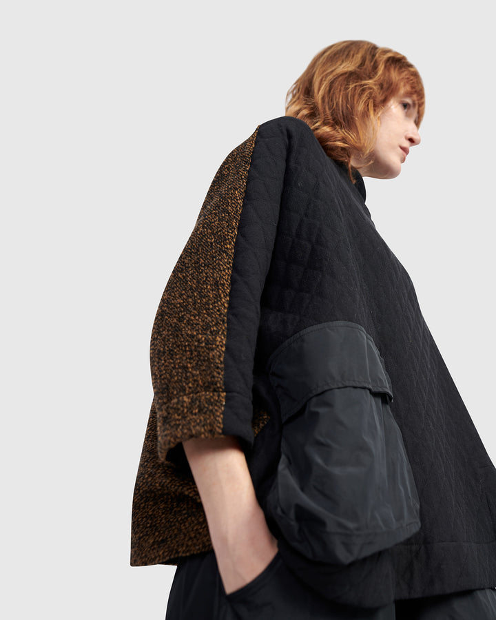 Urban Sah Quilted Pullover, Black
