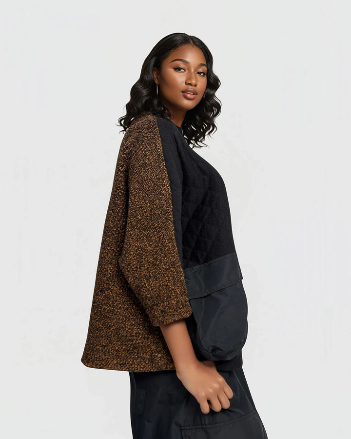 Urban Sah Quilted Pullover, Black