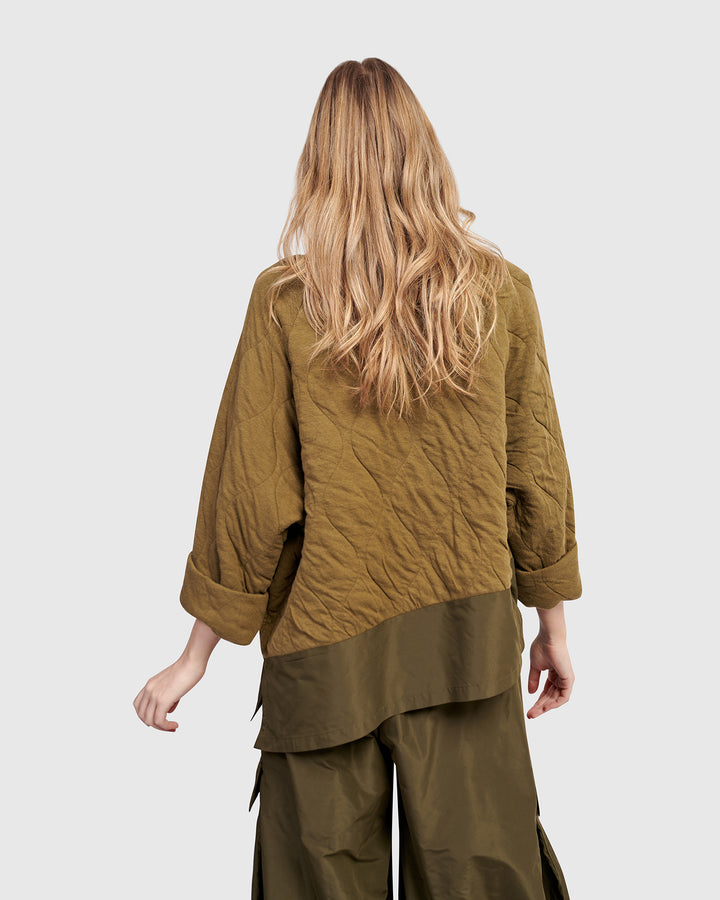 Urban Spark Crewneck Top, Khaki