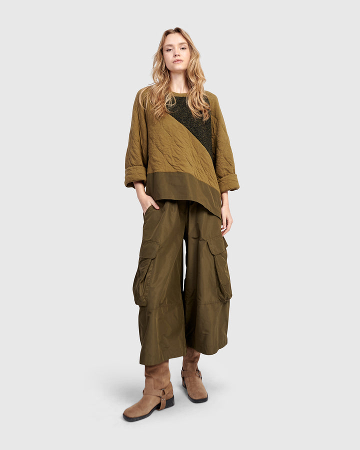 Urban Spark Crewneck Top, Khaki