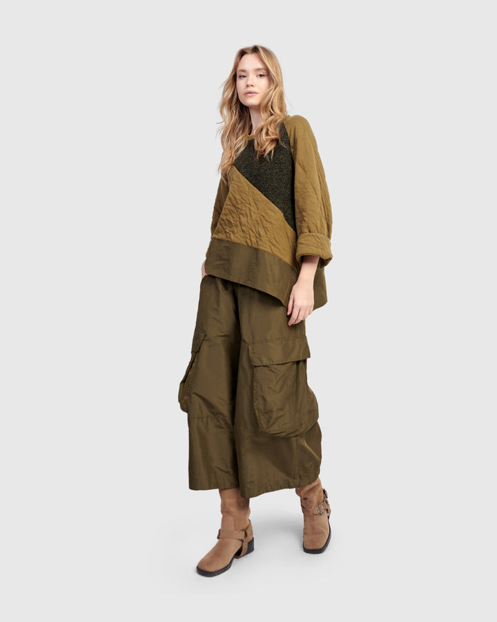 Urban Spark Crewneck Top, Khaki