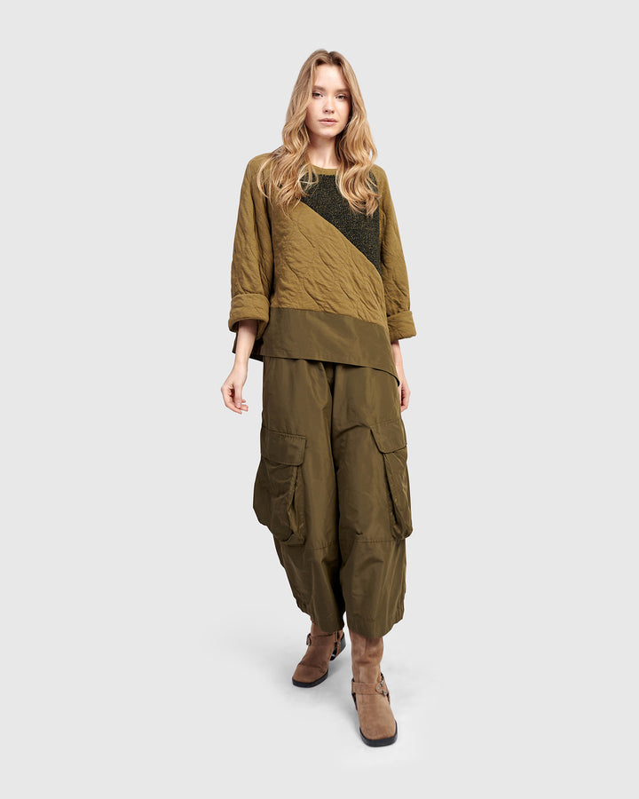 Urban Spark Crewneck Top, Khaki