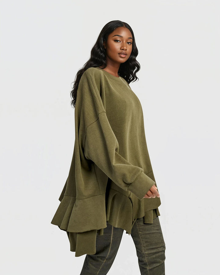 Urban Sahara Oversized Top, Olive