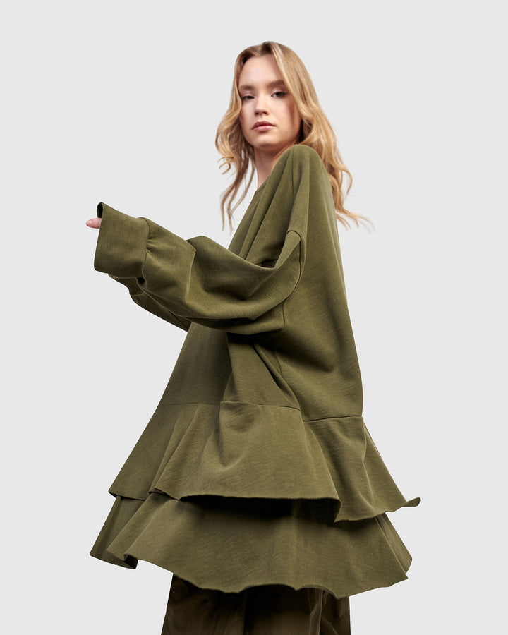 Urban Sahara Oversized Top, Olive