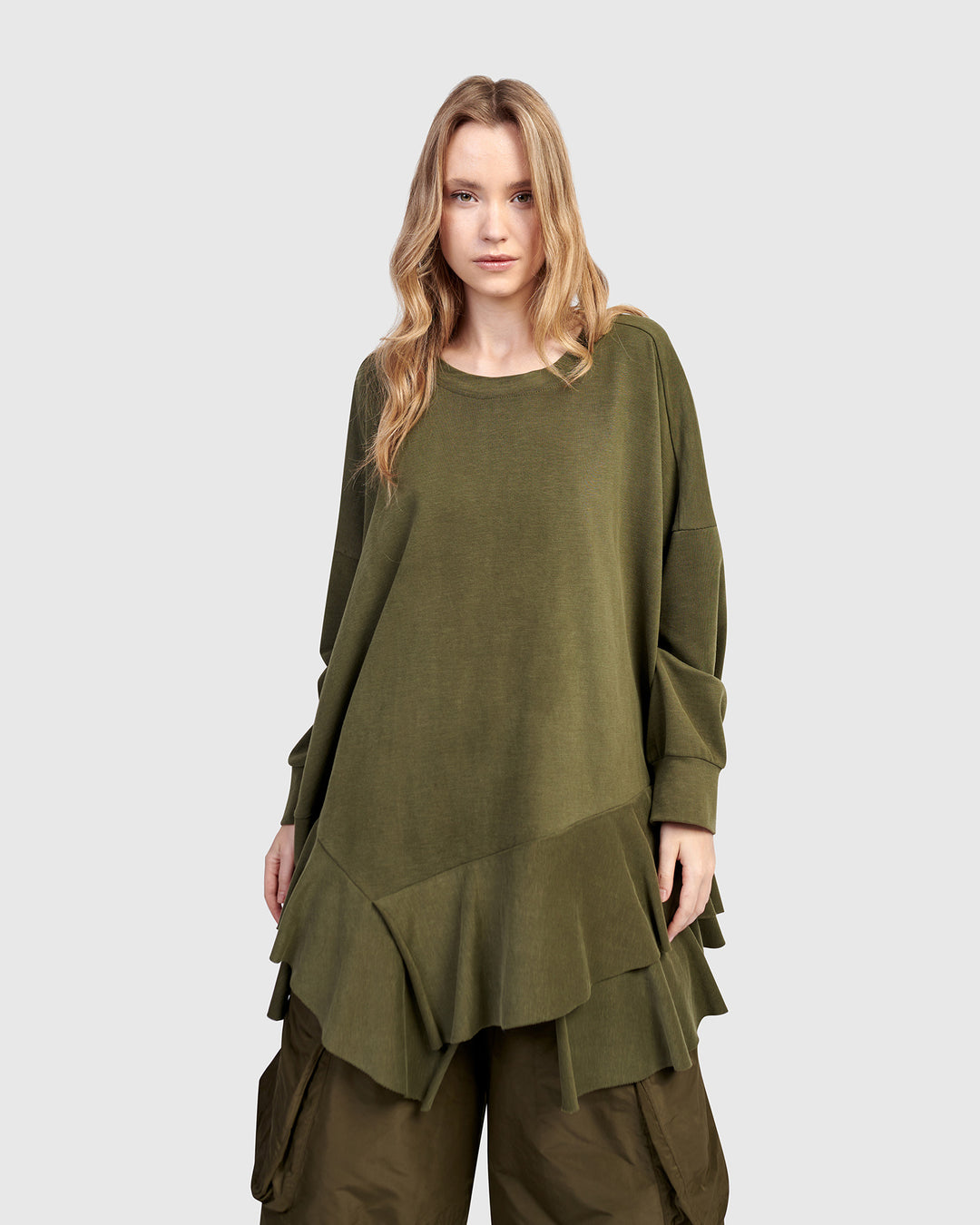 Urban Sahara Oversized Top, Olive