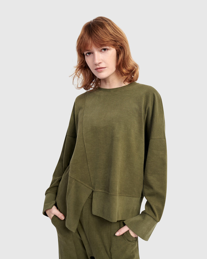 Urban Sirocco Crewneck Top, Olive