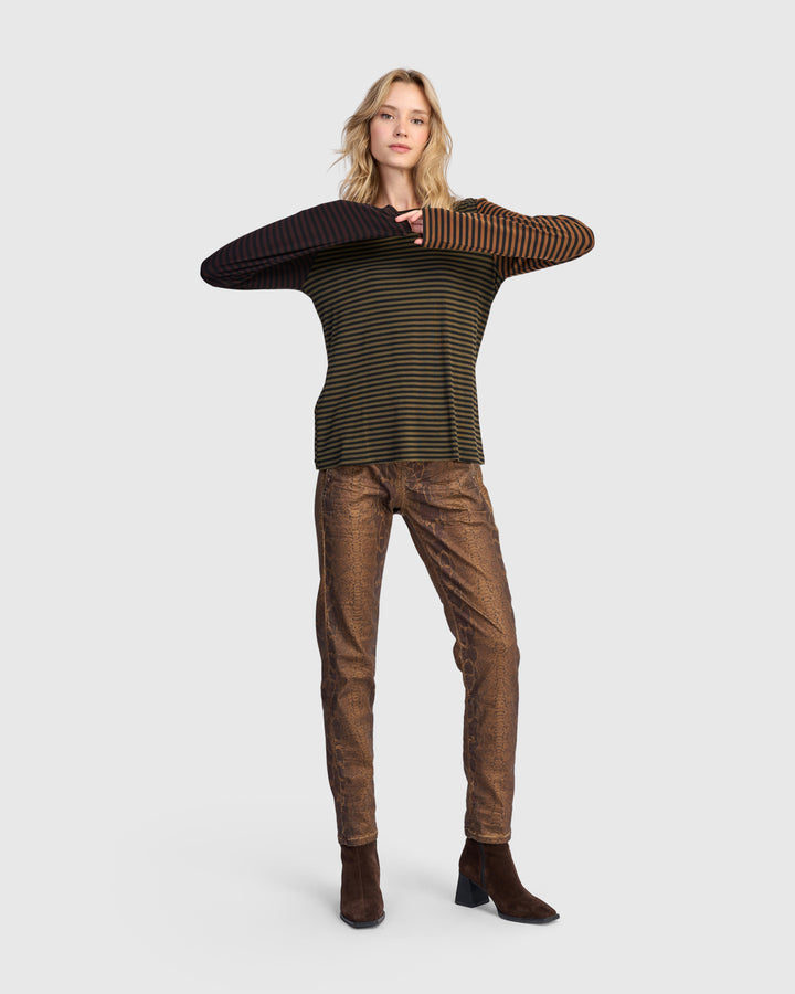 Urban Layering Hip Tee, Stripes