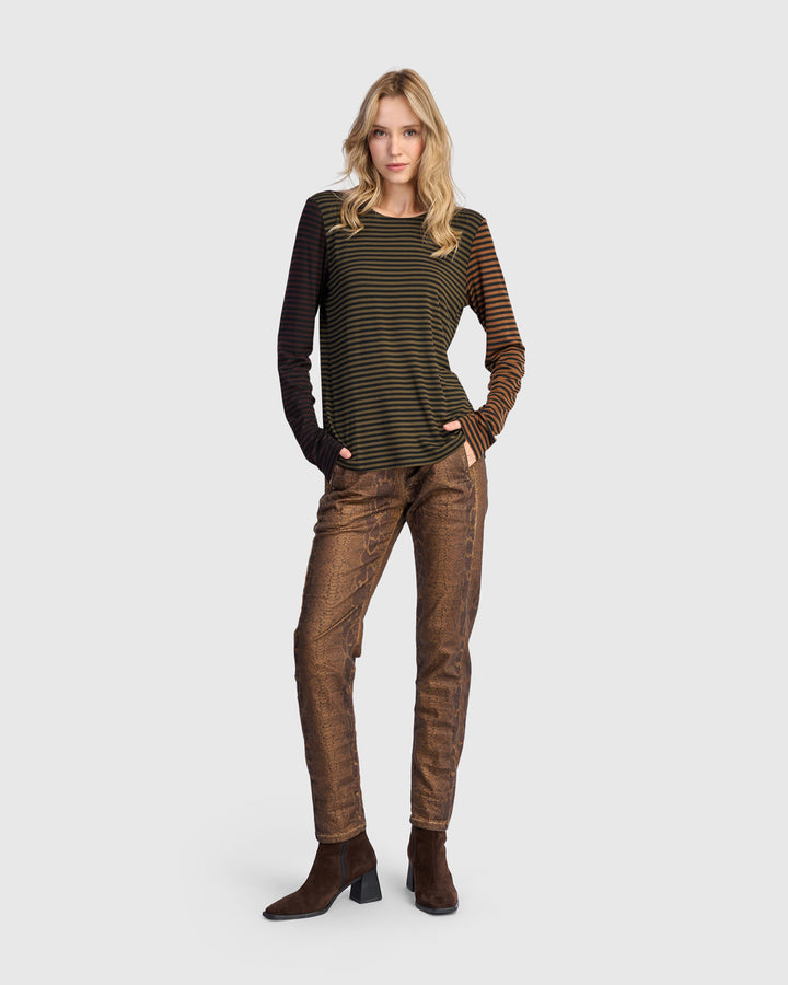 Urban Layering Hip Tee, Stripes