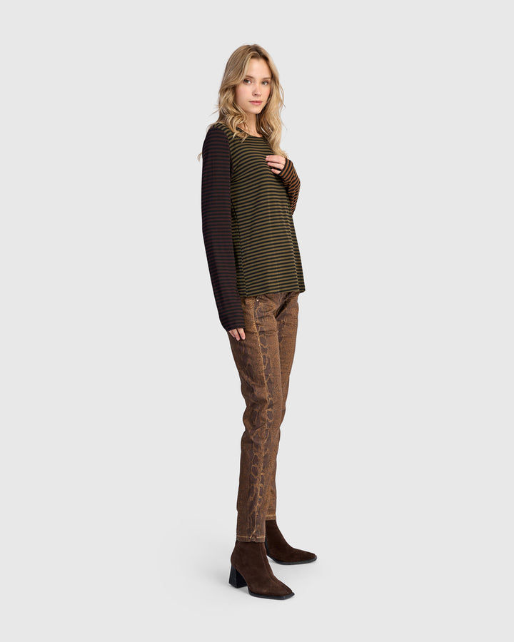 Urban Layering Hip Tee, Stripes