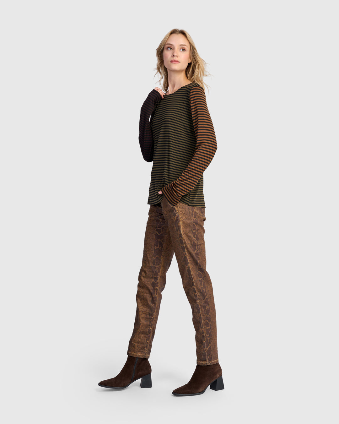Urban Layering Hip Tee, Stripes