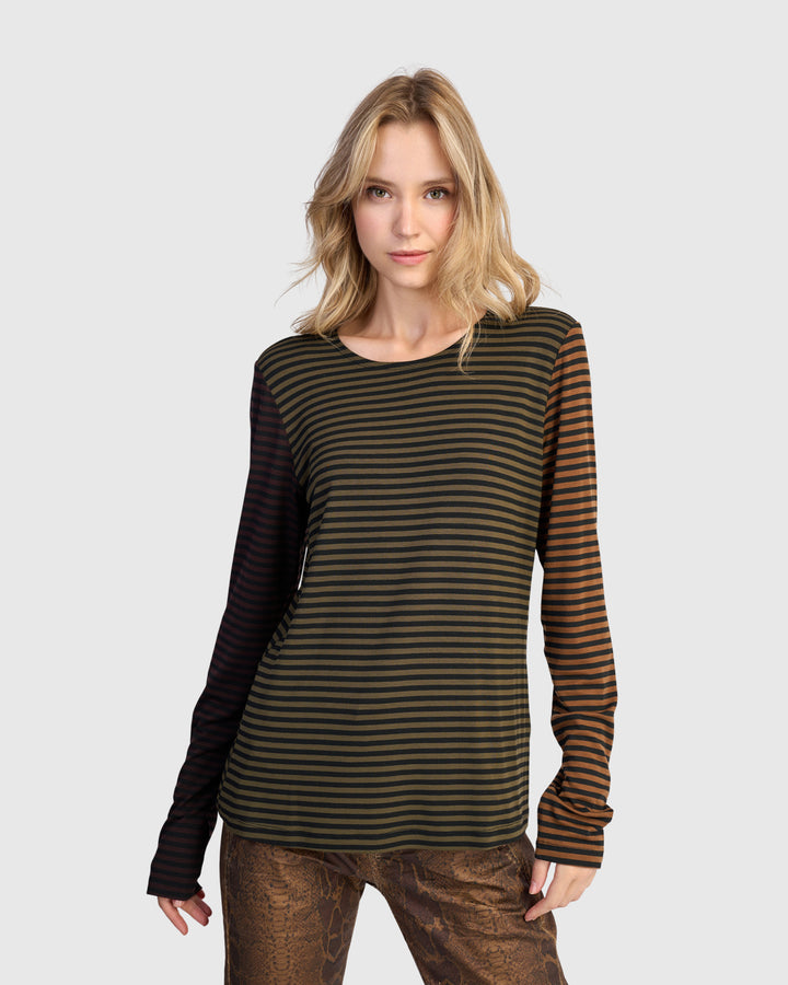 Urban Layering Hip Tee, Stripes