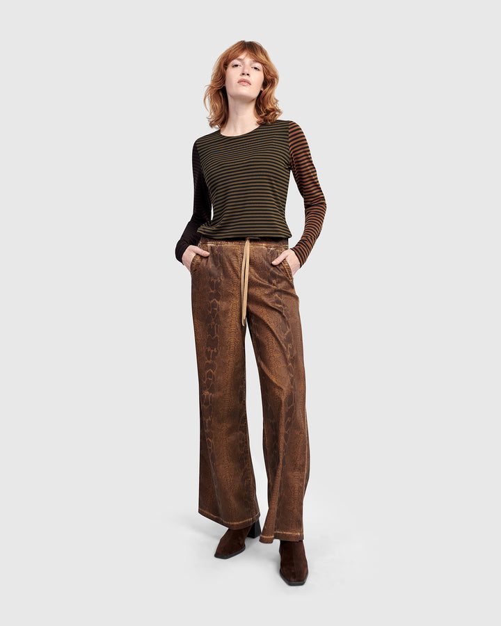Python Wide Leg Stretch Jeans, Boa