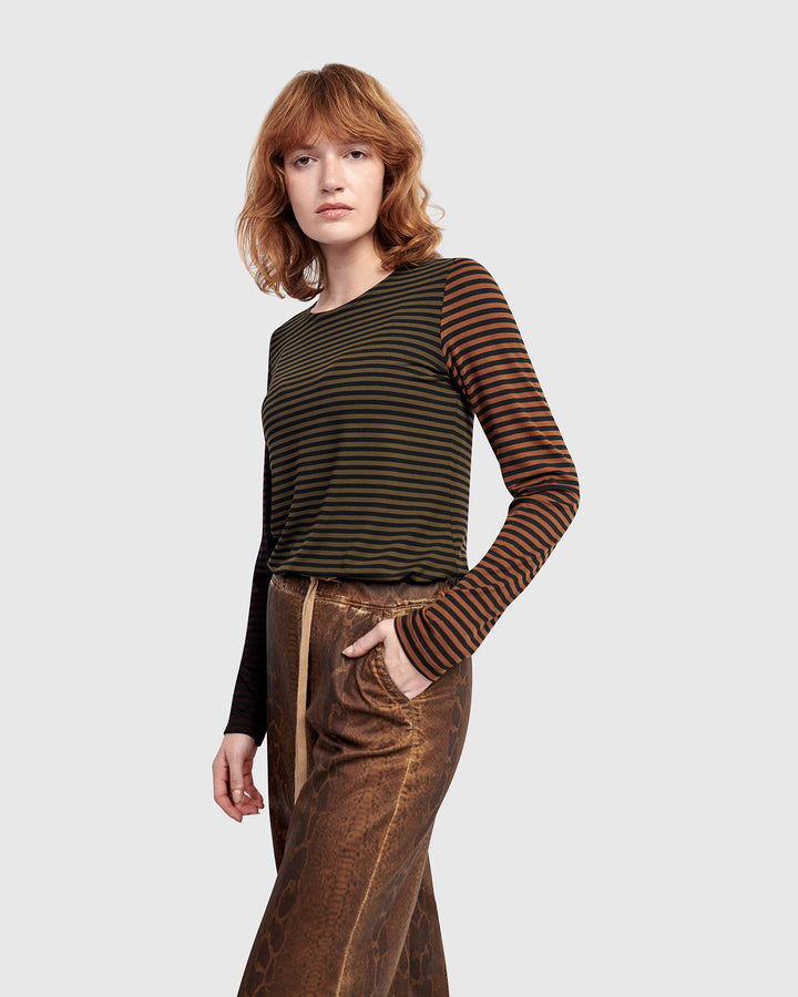 Urban Layering Long Tee, Stripes