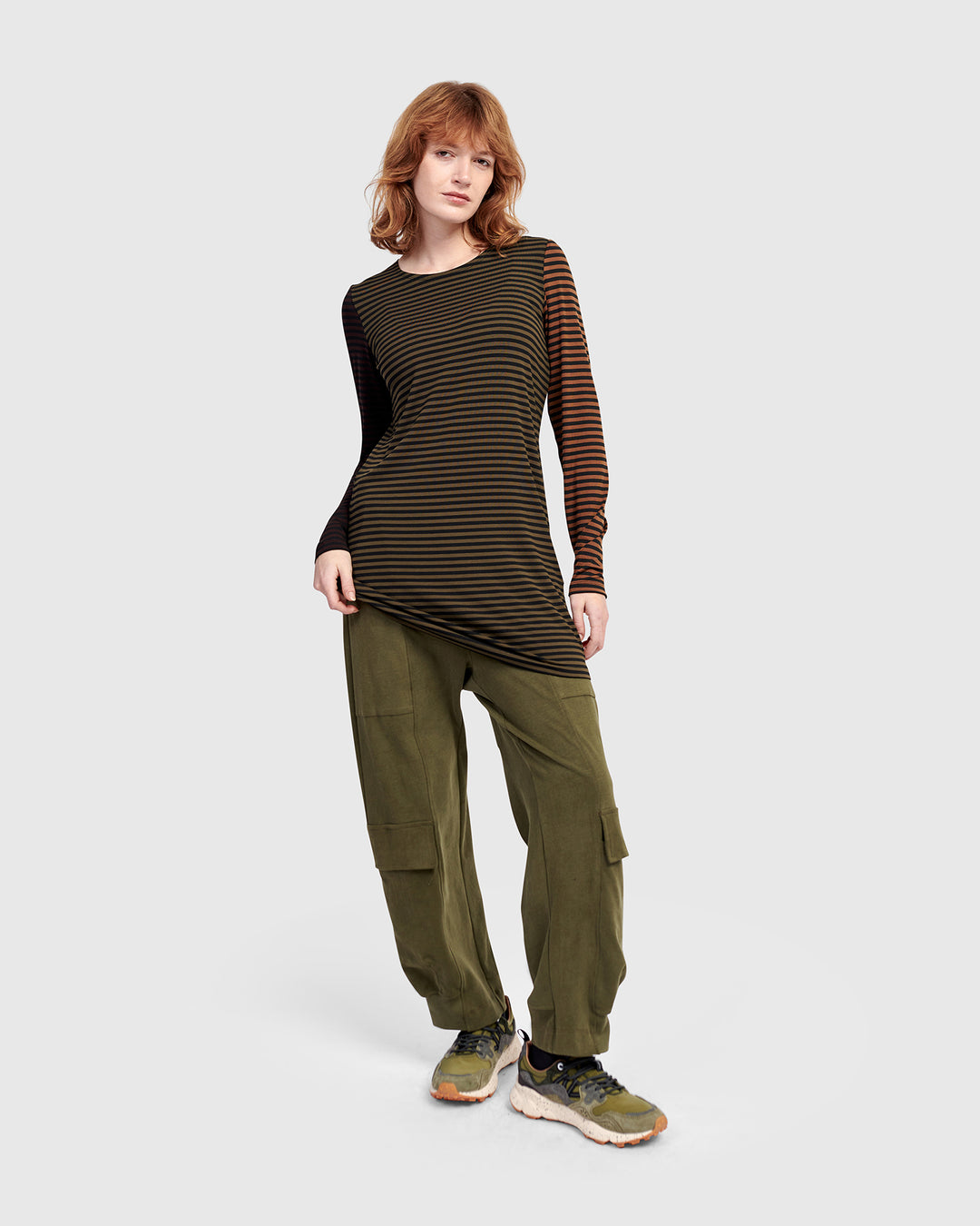 Urban Layering Long Tee, Stripes