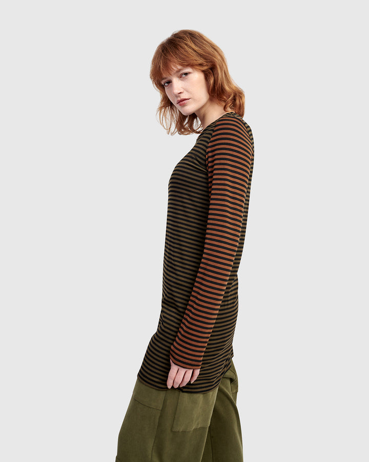 Urban Layering Long Tee, Stripes