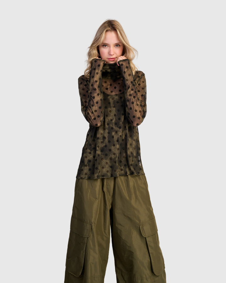 Urban Briar Mesh Turtleneck, Antique