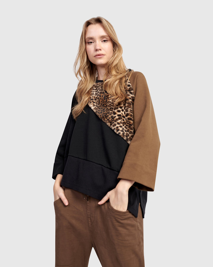 Urban Wildling Crewneck Top, Mix
