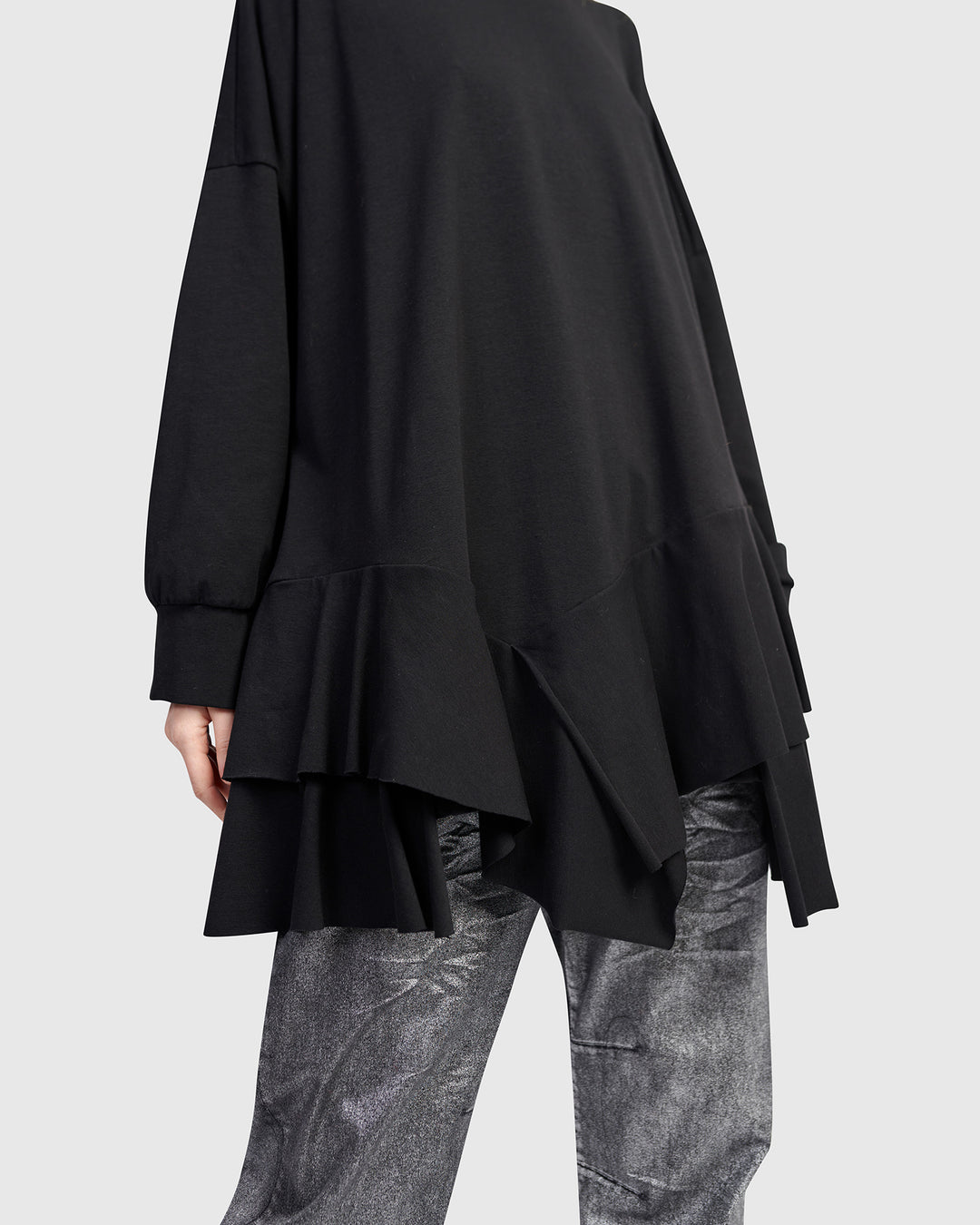 Urban Groove Oversized Top, Black