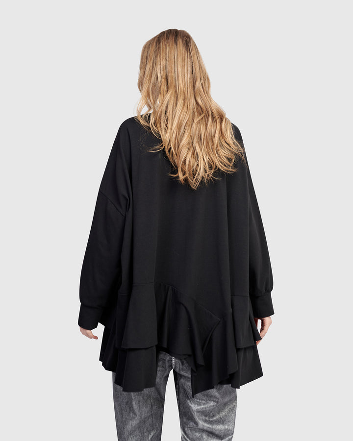 Urban Groove Oversized Top, Black